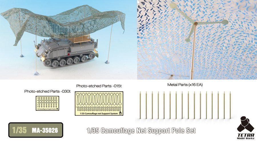 Tetra Model MA35026 1/35 Camouflage Net Support Pole Set