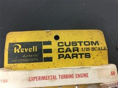 Vintage model Car accessories lot Revell AMT drag strip in box custom parts box