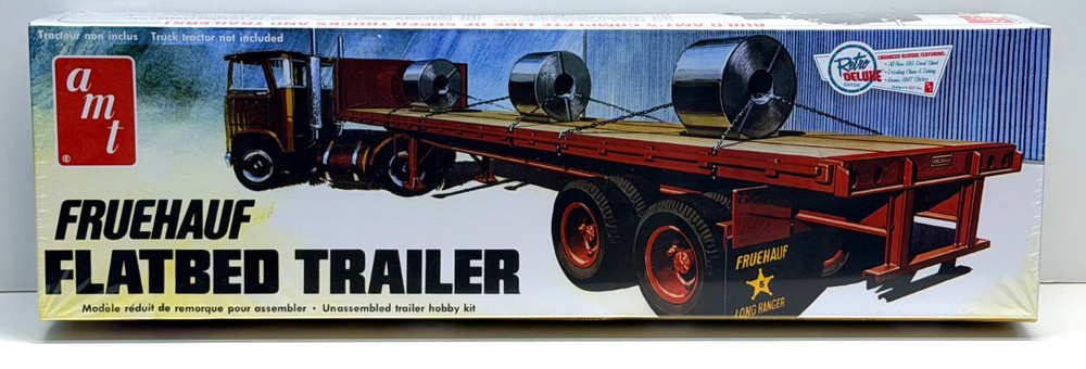 AMT 1:25 Scale Fruehauf Flatbed Semi Trailer Sealed Boxed Model Kit