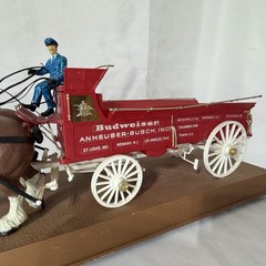 VTG AMT Budweiser Clydesdales 8 Horse & Red Wagon Hitch Kit Built Plastic 35.5”