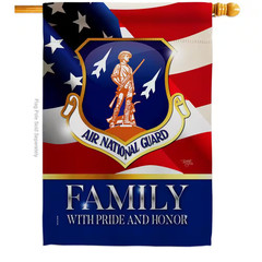 2.3 Ft. X 3.3 Ft. US Air National Guard Family Honor Army 2-Sided House Flag Arm