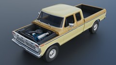3d Printed 1/25 1974 Ford F250 SuperCab Model Kit