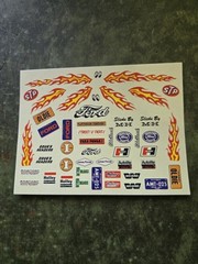 A136 AMT 1936 Ford Parts 1/25 Scale Street Rod Decals