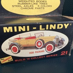 #21 Vtg Mini Lindy Lindberg 1930 Packard Build N Collection Series Snap Fit 1968