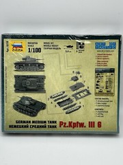 Zvezda 6119 German Medium Tank Pz.Kpfw. III G 1/100 Scale Plastic Model kit