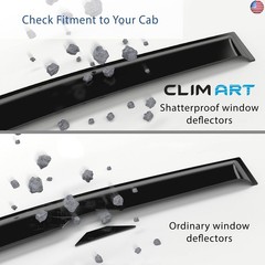 CLIM ART in-Channel Incredibly Durable Rain Guards for Kia Sportage 2023-2026,