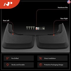 A-Premium Set of 2-PC Rear Mud Flaps Splash Guards Compatible with Chevrolet