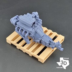 Ford 302 Cobra model engine resin 3D printed 1:24-1:8 scale