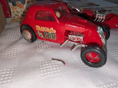 AMT ORIGINAL VINTAGE RARE DOUBLE 3 IN 1 DRAGSTER KIT TROPHY SERIES T-161 AS IS