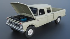 ABS-LIKE RESIN 3D PRINTED 1/25 1966 FORD F-250 CREW CAB PICK UP FULL KIT