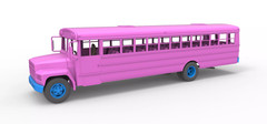 1/25th scale resin 3d printed 82 Ford school bus by 3dtech design