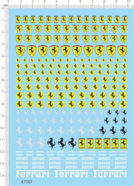 1/14 1/10 or other scales decals Ferrari for model car (67787)