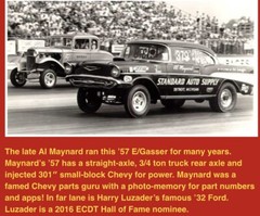 Decals – Standard Auto Supply ‘57 Chevy driven by Al Maynard. Beautiful!