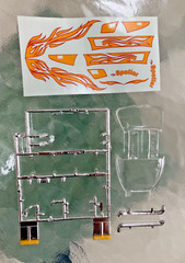 MPC Spoiler Vette Vintage 1979 1:25 Model Kit Corvette partially assembled