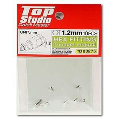 Top Studio Hex 1.0Mm Nut Fitting Metal Parts Trumpet10 Pieces Td23273
