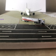 1:400 3d Printed Large Semi-trailer Refueling Truck Airport Static Diorama Model