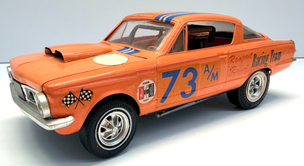 AMT 1:25 Scale 1965 Plymouth Barracuda “Rampant Rodent” Original Built Model Kit
