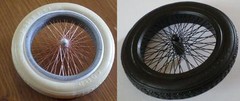 1/12 SET OF 5 wire rims for Bentley Airfix / Heller / MPC. TYRES NOT INCLUDED