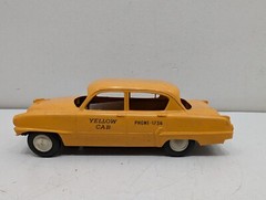 PMC 1954 Plymouth Belvedere Yellow Cab Taxi Dealer Promo Model Toy Car 4 Screw
