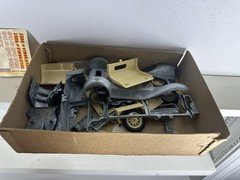 Hubley Model A Ford Roadster Metal Kit Unassembled Vintage Die Cast Parts Box