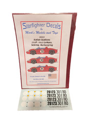 250P 1963 LeMans, Sebring Winner 1/32 Waterslide decals by Starfighter 3003