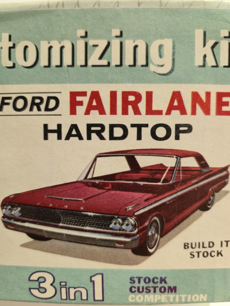1963 FORD FAIRLANE 500 HARDTOP AMT ’63 Issue 1/25 Plastic Model Kit “COMPLETE”