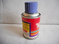 Vintage Pactra ‘Namel Purple Grape S42 Spray Paint Can Paper Label 1961 NOS