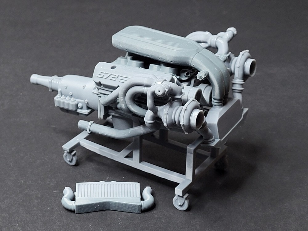 572 ENGINE – TURBO CHARGED 3D print 1:8 1:12 1:18 1:24 scale JPGMODELS Italeri