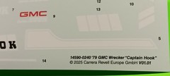 Wrecker Captain Hook 1979 GMC Tow Truck 1/25 Decal Sheet Waterslide Revell Model