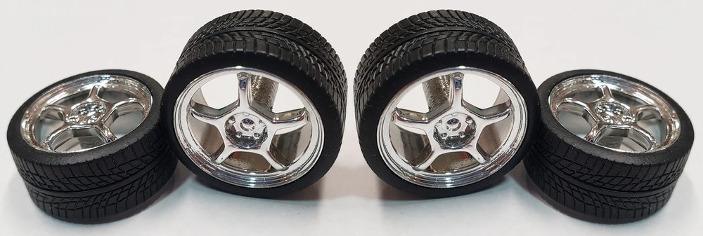 Pegasus 1/24 Rim & Tire Set 1284 19″ Altas Chrome