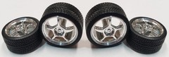 Pegasus 1/24 Rim & Tire Set 1284 19″ Altas Chrome