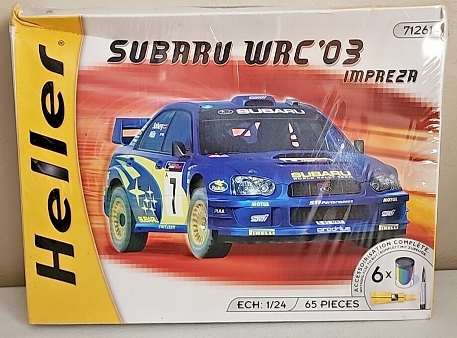 Heller Subaru Wrc 03 Impreza Kit # 71261 Factory Sealed Dented Box 1:24 scale
