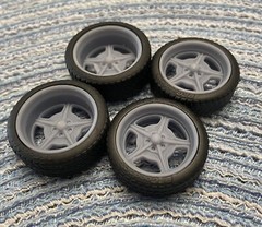 Resin 21/20 Scale In. “Speedway” model car wheels,1/24,1/25