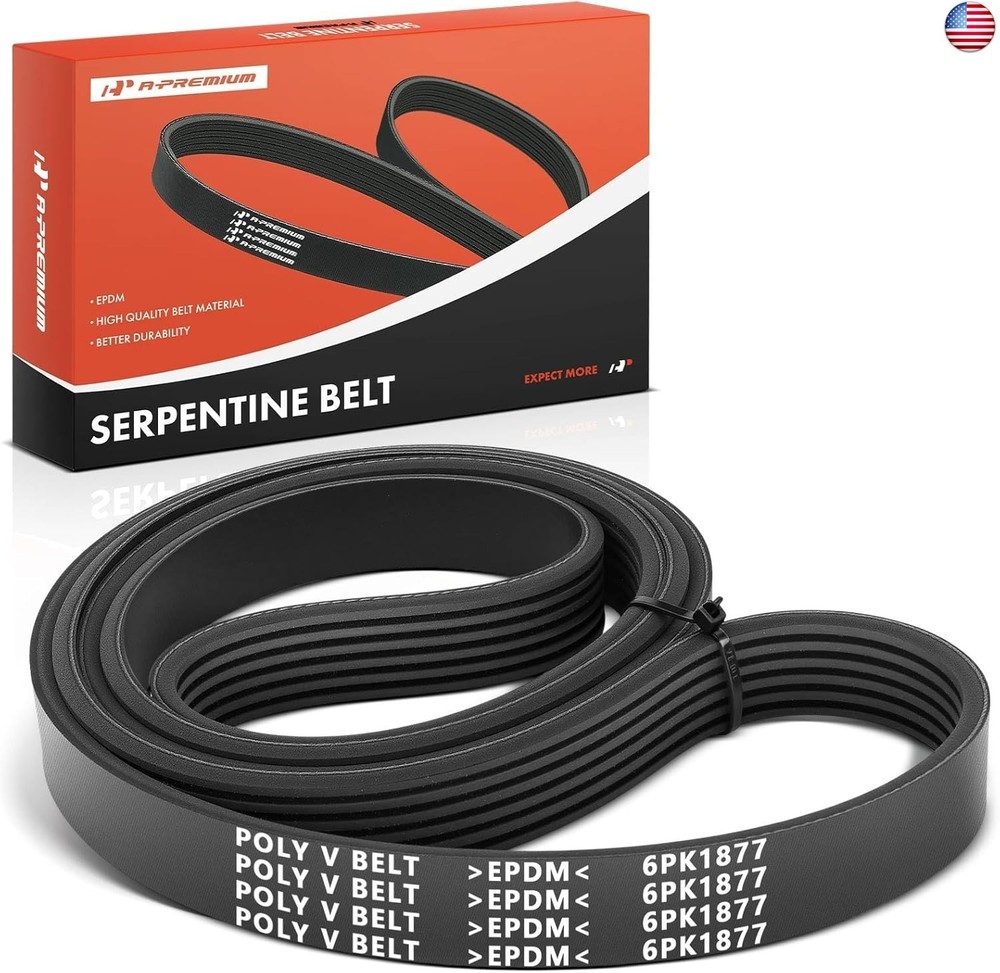 A-Premium 73.97 Inch Engine Serpentine Belt Compatible with Volkswagen, Audi,