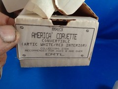America Corvette Conv. Dealer Promo Car White with Red Interior