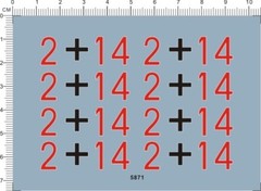 WWII German Numbers Character Figures Tank Panzer Model Kit Marine Decal 2+14