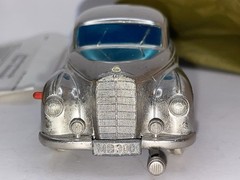 PRAMETA 1948 Mercedes Benz 300 1/43 Wind-Up Promo Chrome VF-XLNT w/BOX/Key/Pin