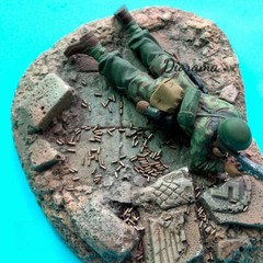 Diorama 1/35 WWII Machine Gun Ammo Shells Model Tank Military Scene Props Model