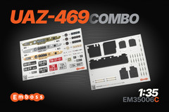 1:35 3D Detail Set Exterior Combo for scale model UAZ 469 Zvezda 3629