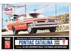 SKILL 2 MODEL KIT 1962 PONTIAC CATALINA SUPER STOCK 3-IN-1 KIT 1/25 AMT AMT1392
