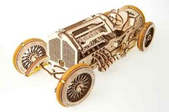 UGEARS U-9 Grand Prix Car – Wooden 3D Puzzle Model Kits for Adults and Teens