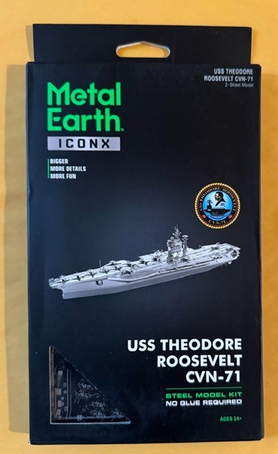 USS THEODORE ROOSEVELT CVN-71 CARRIER STEEL MODEL KIT BY METAL EARTH ICX022