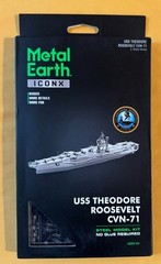 USS THEODORE ROOSEVELT CVN-71 CARRIER STEEL MODEL KIT BY METAL EARTH ICX022