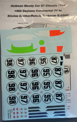 1/24 Decals Ford GT Mk II Daytona 1966 Starfighter Decals #2410