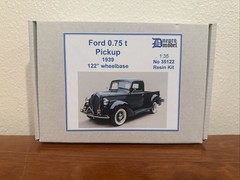 Dnepro Model #35122 Resin Kit, 1939 Ford 0.75-Ton Pickup Truck, 1:32 Scale