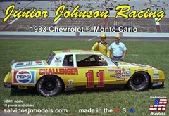 Salvino Johnson Waltrip 83 Chevy Monte Carlo PEPSI NASCAR plastic model kit 1/24