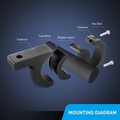 Nilight 4PCS LED Light Bar Mount Bracket Clamp Roof Roll Cage Holder