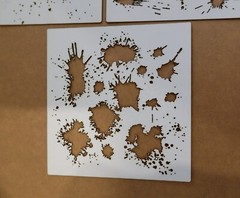 Mud Splatter Weathering Airbrush Stencils Tool For 1/32 1/35 1/48 1/72 Model