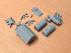 1/24 Scale: Supercharged Ford Flathead Engine W/ Ardun Heads; Resin; 3D Print.