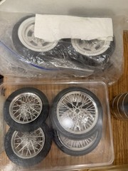 Vintage Model Motorcycle Parts Lot Misc Tires Engines And More